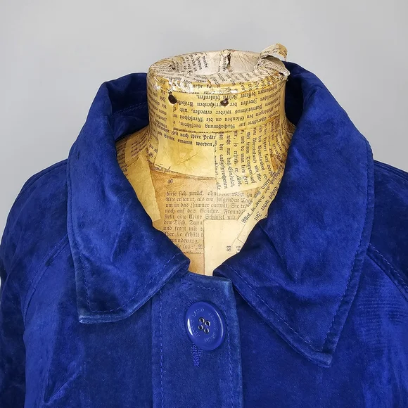 Dennis Basso Navy Blue Teddy Jacket - Picture 3 of 12